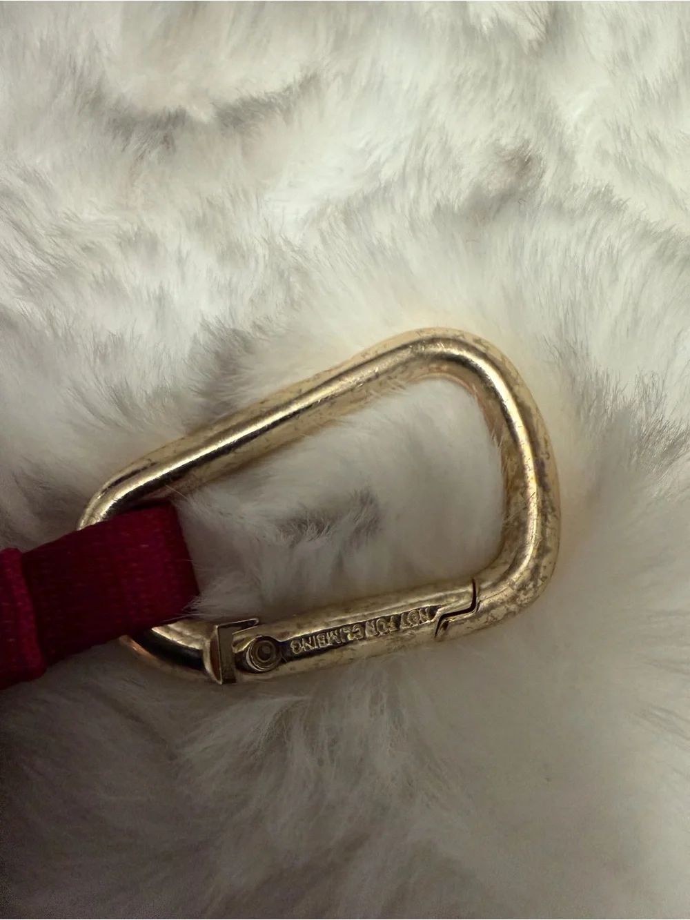 lululemon athletica Hot Pink Keychain with Gold Hardware